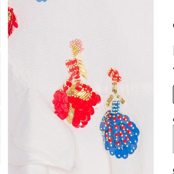 Tanya Taylor Lula Beaded Sequin Embroidered Dress Size 4 Multi Colored - Picture 4 of 15